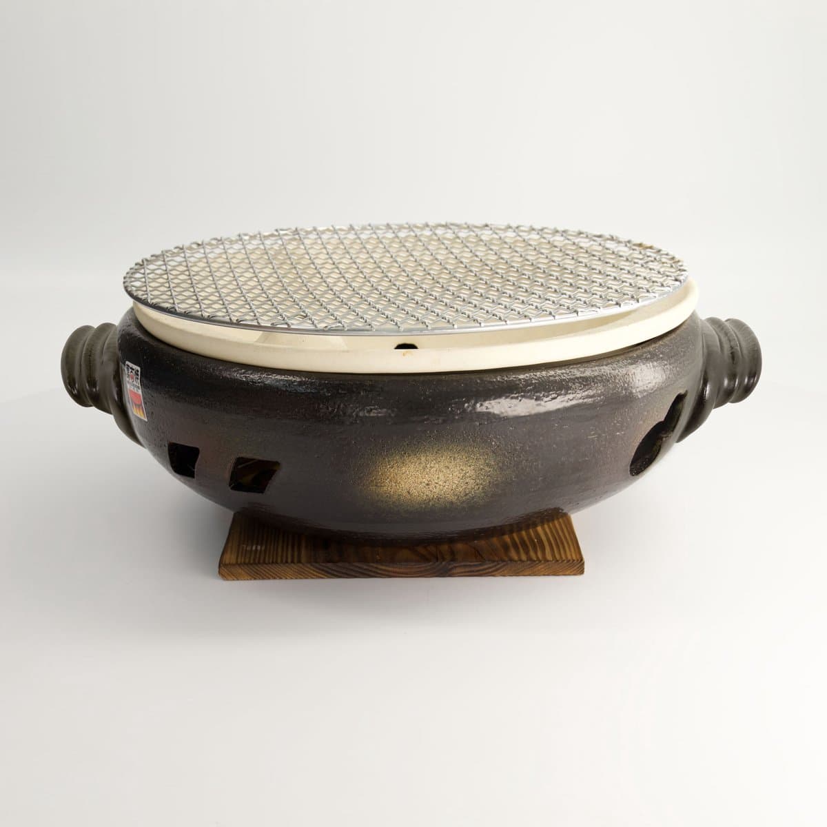 Konro Grill – Ronde Japanse BBQ – Zwart – 28 cm – Hibachi Barbecue — afbeelding 1