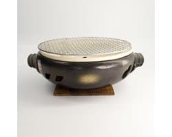 Konro Grill – Ronde Japanse BBQ – Zwart – 28 cm – Hibachi Barbecue