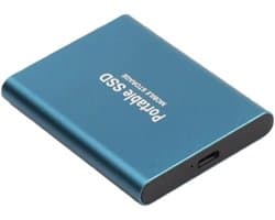 Draagbare SSD - Externe Opslag - Snelle Data Transfer - Schokbestendig Ontwerp - 2 TB Capaciteit - Blauw