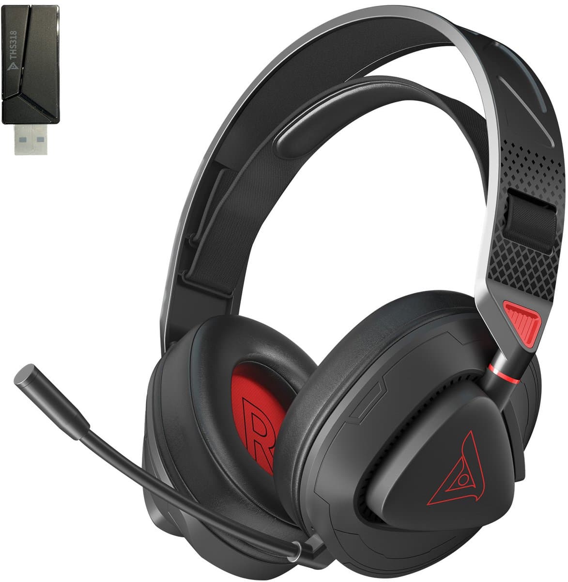 TAIDU THS318 2.4GHz Draadloze Gaming Headset - Over ear koptelefoon - met microfoon - Geschikt voor PC/PS4/PS5, Nintendo Switch - Zwart — afbeelding 1