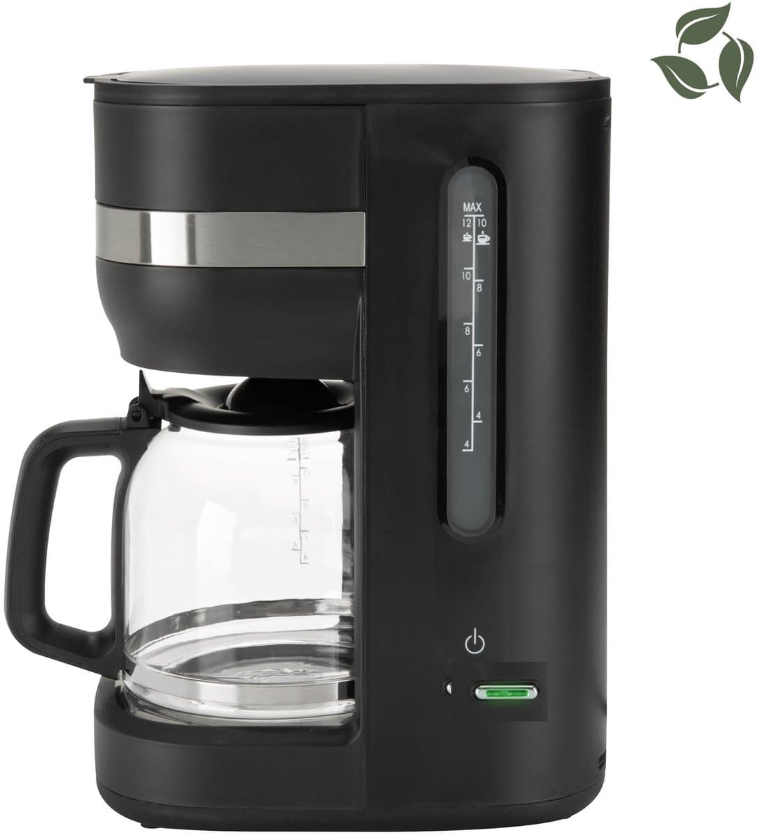 Bourgini Elements Koffiezetapparaat – 1,5L (10-12 Kopjes) - Warmhoudplaat - Automatische Uitschakeling - Vaatwasserbestendig - GRS gecertificeerd gerecyclede materialen — afbeelding 1