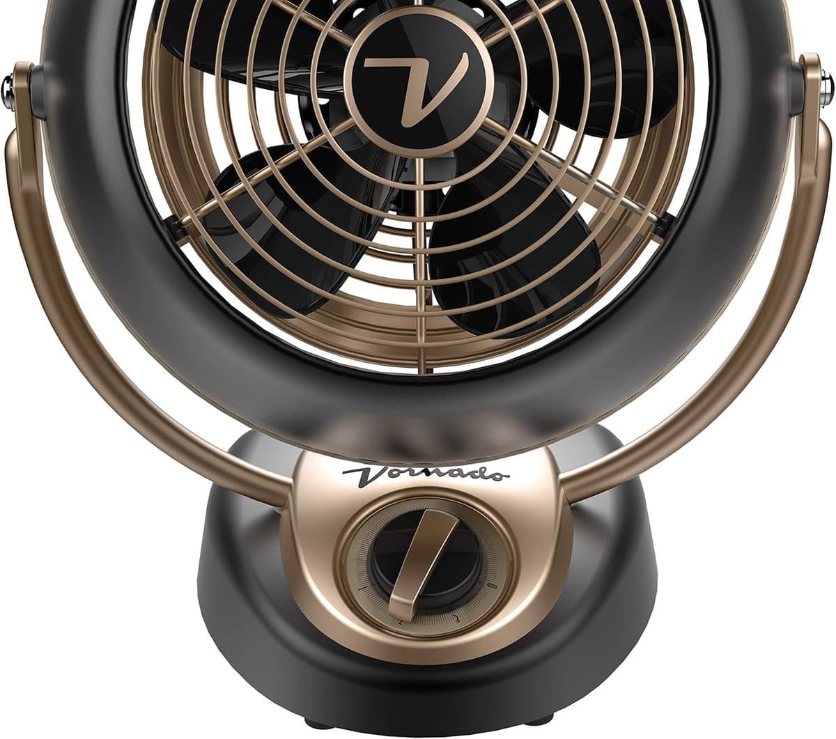 Vintage metalen ventilator voor bureaus - 12 inch — afbeelding 1