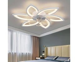 Moderne Plafondventilator met Dimbare LED Verlichting en Afstandsbediening voor Woonkamer en Slaapkamer