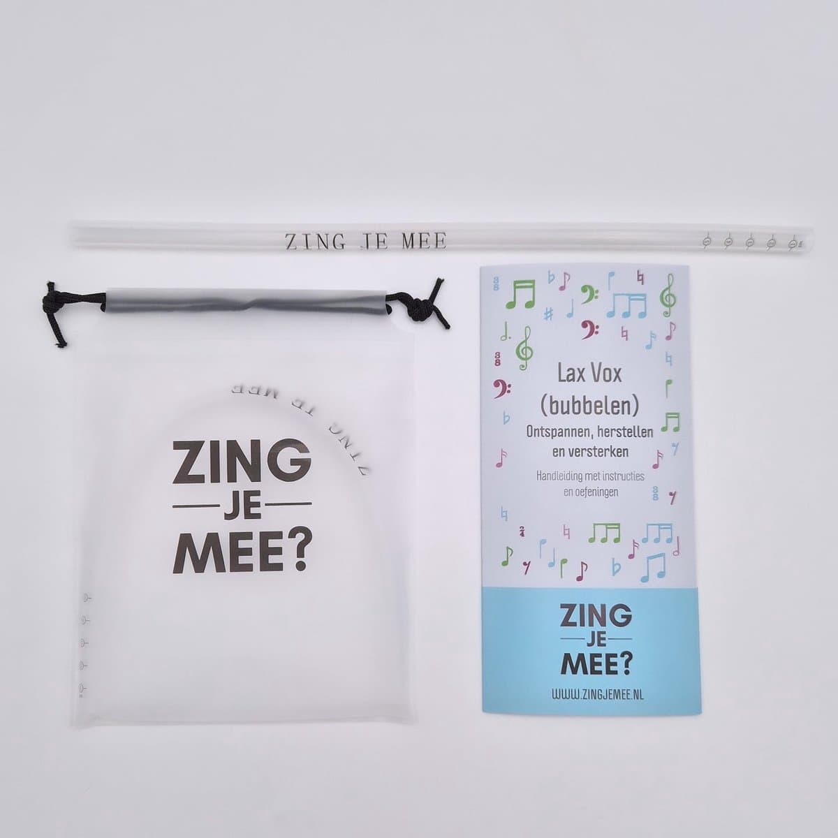 Zing Je Mee® Officiele Lax Vox Siliconen slang - Met maatstrepen - 35 cm - Inclusief handleiding - Professionele zangcoach - Stemmethode - Zangslang - Bubbelrietje — afbeelding 1