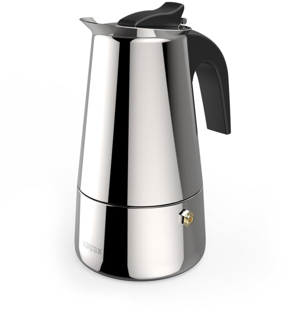 Xavax Espressomaker Van RVS Voor 4 Kopjes Fornuiskan O.a. Inductie 200ml — afbeelding 1