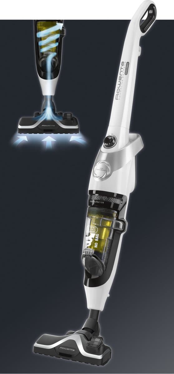 Rowenta Powerline Extreme RH8147 Steelstofzuiger AC Droog Micro Zakloos 0,9 l 750 W Wit, Geel — afbeelding 1