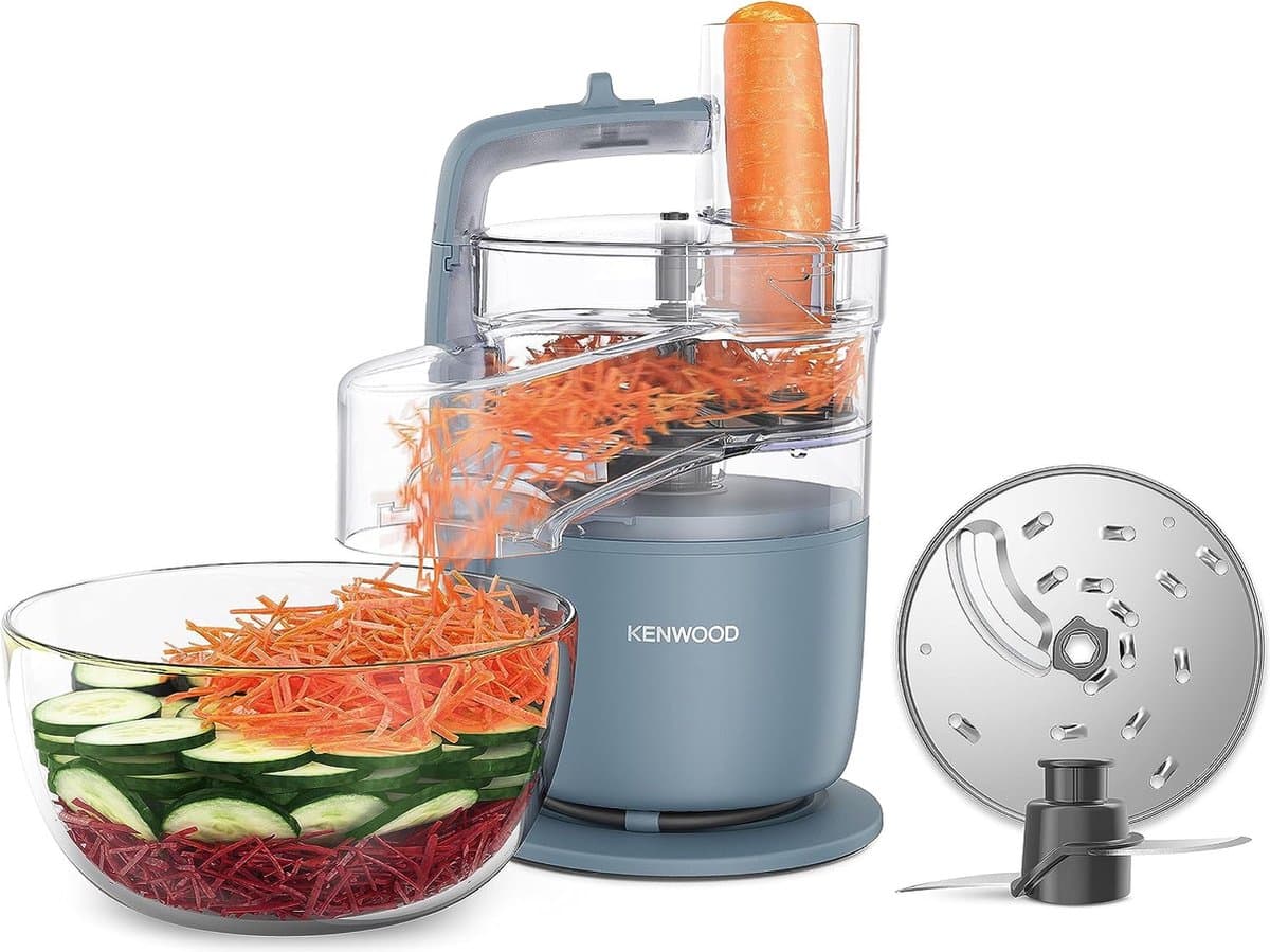 Multipro Keukenmachine - 1.3 Liter Mengkom - Foodprocessor met Mesblad - Hakken/Snijden/Raspen — afbeelding 1