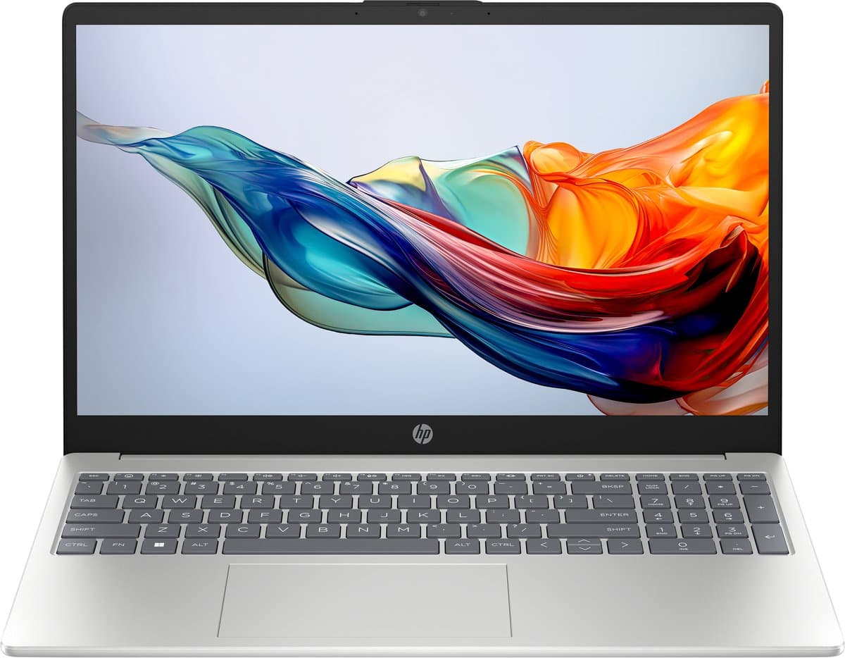 HP Laptop 15-fc0047nq AMD Ryzen™ 3 7320U 39,6 cm (15.6") Full HD 8 GB LPDDR5-SDRAM 512 GB SSD Wi-Fi 6 (802.11ax) Gratis DOS Zilver — afbeelding 1