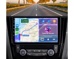 Autoradio 4/64 met Carplay en Android auto | Geschikt voor Nissan Qashqai J11 en X-Trail 3 2013-2018 | Radio scherm met Navigatie | 2013 2014 2015 2016 2017 2018 | X trail xtrail T32