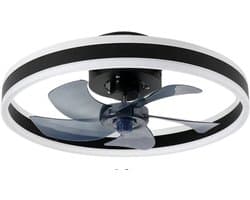 Livano Plafondventilator - Met Verlichting - Plafond Ventilator - Met Lamp - Plafonniere Met Ventilator - Met Licht - Zwart