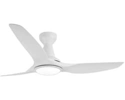 DrPhone EcoFan Plus - Plafondventilator – 6 Versnellingen – Geluid tot 30 Decibel – Voorwaartse en Achterwaartse Modus - Drie Kleurtemperaturen – Bediening Via Afstandsbediening En Mobiele Tuya App – Tijdschema – Wit — afbeelding 1