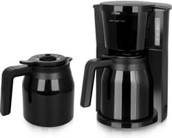 Emerio Koffiezetapparaat met dubbele Thermoskan - 1L Filterkoffie - 8 kopjes per keer - Non-Drip systeem - ook geschikt voor Camping - CME-125050 Zwart