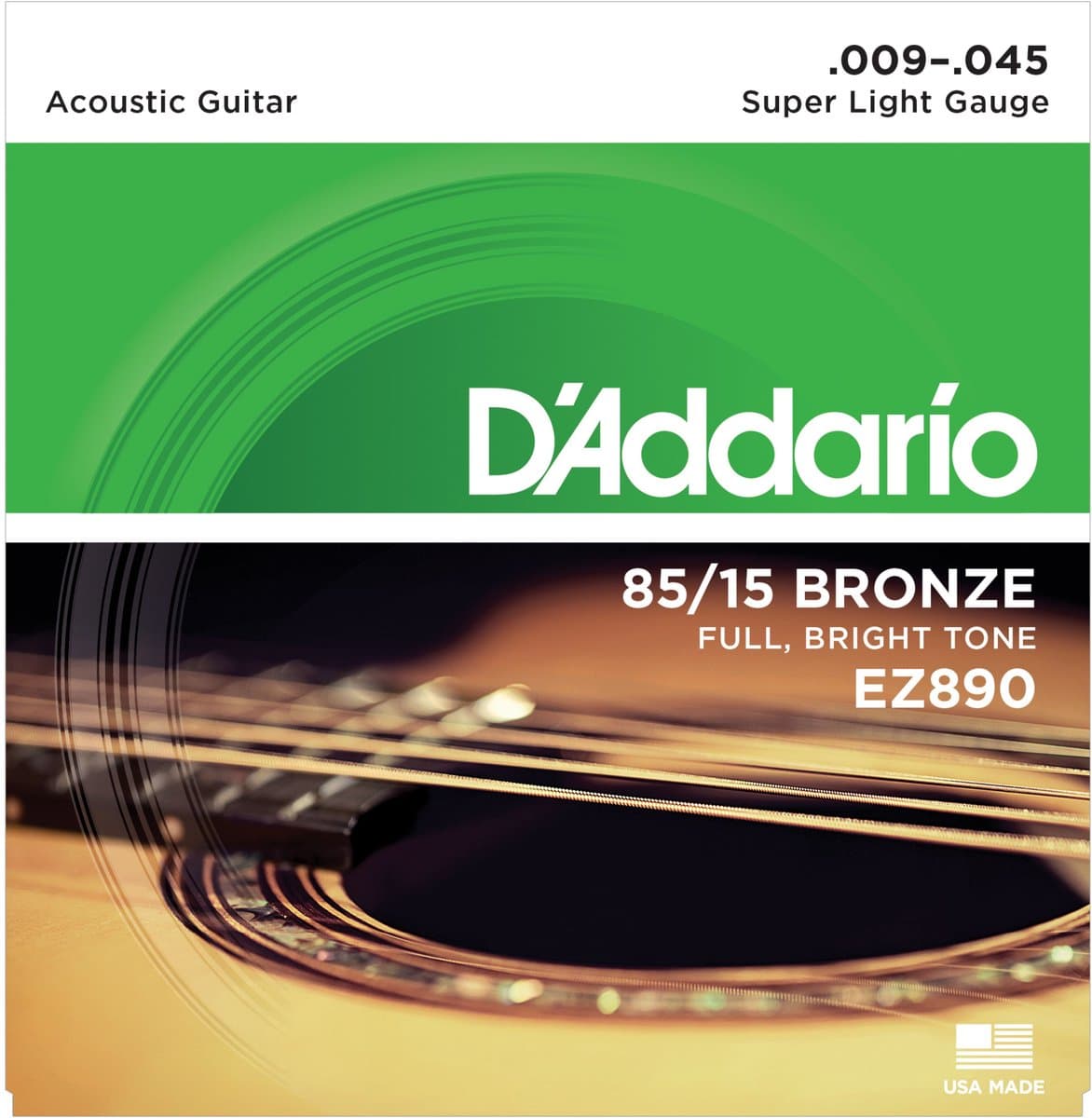 D'addario EZ890 akoestische gitaar snaren | 09-45 85/15 | Bronze — afbeelding 1