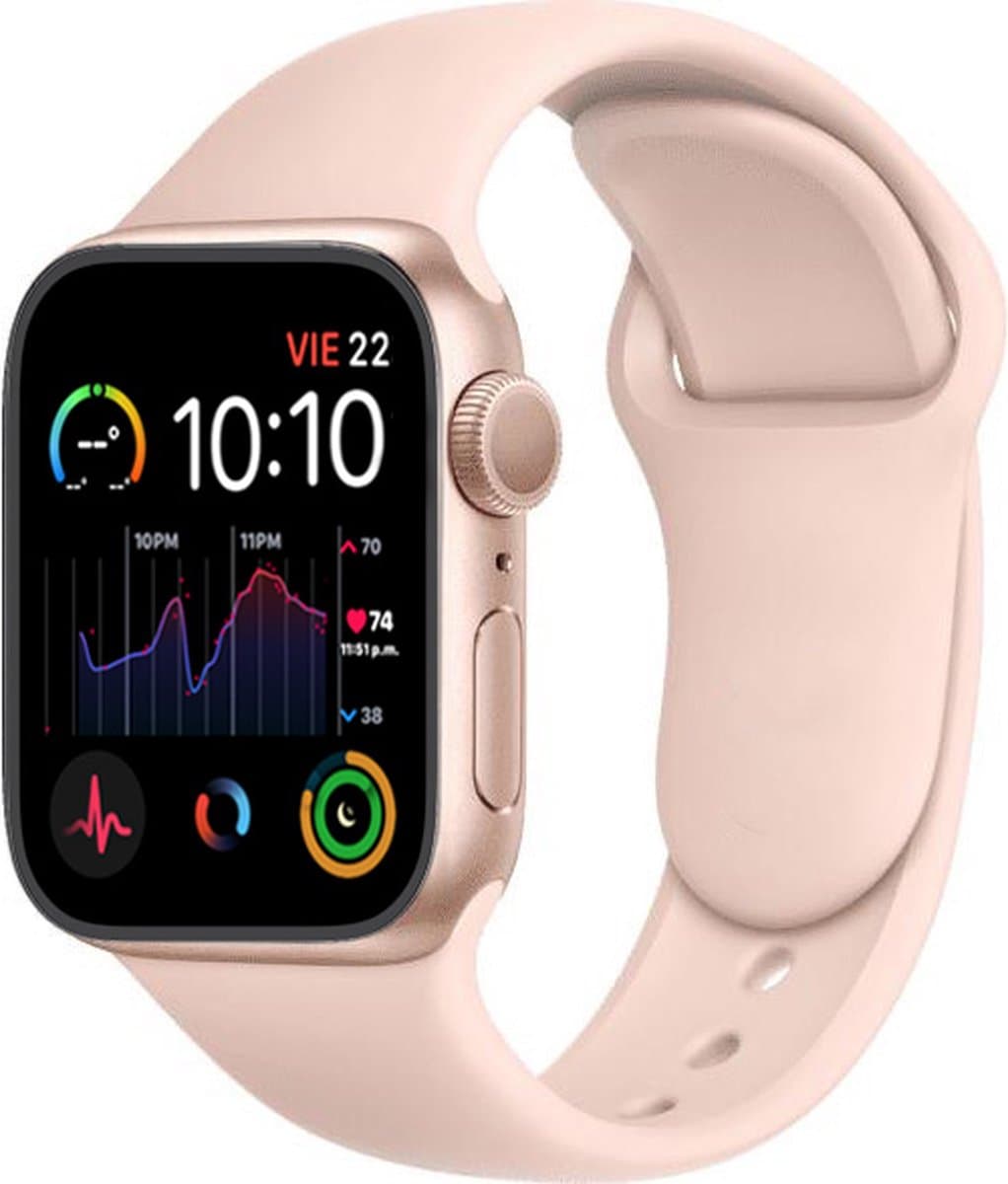 Royal Supplies RF-93 Smartwatch - Smartwatch Heren - Smartwatch Dames - HD Touchscreen - Horloge - Stappenteller - Bloeddrukmeter - Saturatiemeter - IOS & Android -Screenprotector- Roze — afbeelding 1