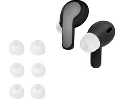 kwmobile 6x cover voor in-ear oortjes geschikt voor JBL Wave Beam / Beam 2 / Wave 200TWS - Vervangende oordopjes van siliconen in wit - 3 maten
