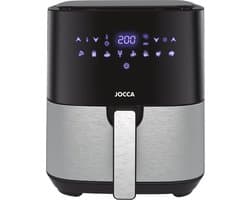 Jocca Airfryer 5L Inclusief Rek - Heteluchtfriteuse - Airfryer - Airfryer xl - Airfryer xxl - 1450W - Glans Zwart - 1599A