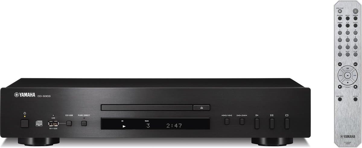 Yamaha CD-S303 - CD-Speler/Netwerk-Speler - Afstandsbediening – USB ingang- Zwart — afbeelding 1