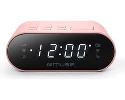Muse M-10CPK - Compacte wekkerradio - voorkeuzezenders - dimbaar display - sleep / snooze - back-up batterij