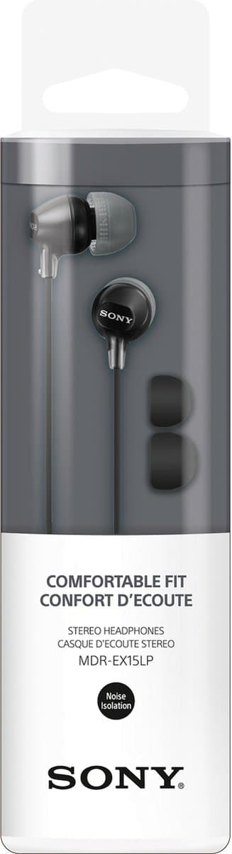 Sony MDR-EX15LPB - In-ear oordopjes - Zwart — afbeelding 1