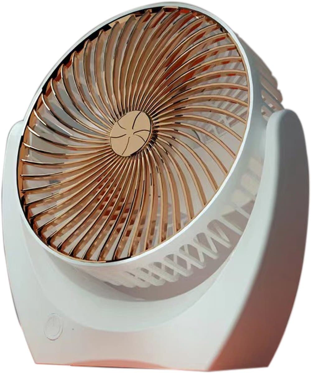 Oplaadbare kleine draagbare ventilator, mini-ventilator op USB, bureauventilator voor reizen, kamperen en kantoor — afbeelding 1