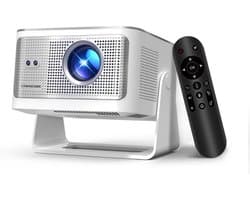 Mini Beamer – Native 1080P – 4K/8K Ondersteuning – Android 14 – WiFi 6 – Autofocus – 180° Draaibaar