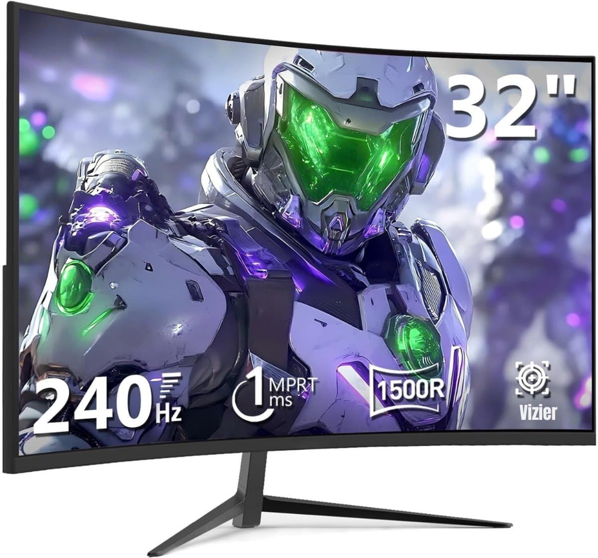 QORA® Gaming Monitor 240hz - Gaming Monitor - Zwart - 18cm x 71cm x 59cm — afbeelding 1