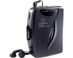 Renkforce RF-CP-150 Draagbare cassettespeler Zwart