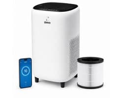 Zenvo Luxe Luchtreiniger met Wifi & App – HEPA 13 Filter – 360 m³/u – Tegen Allergie, Hooikoorts & Huisstofmijt – Air Purifier – Wit