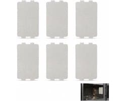6 stuks universele mica-platen voor magnetron, 117 x 64 mm, golfgeleidingsdeksels, hoge hittebestendigheid, thermische - ShopVlot