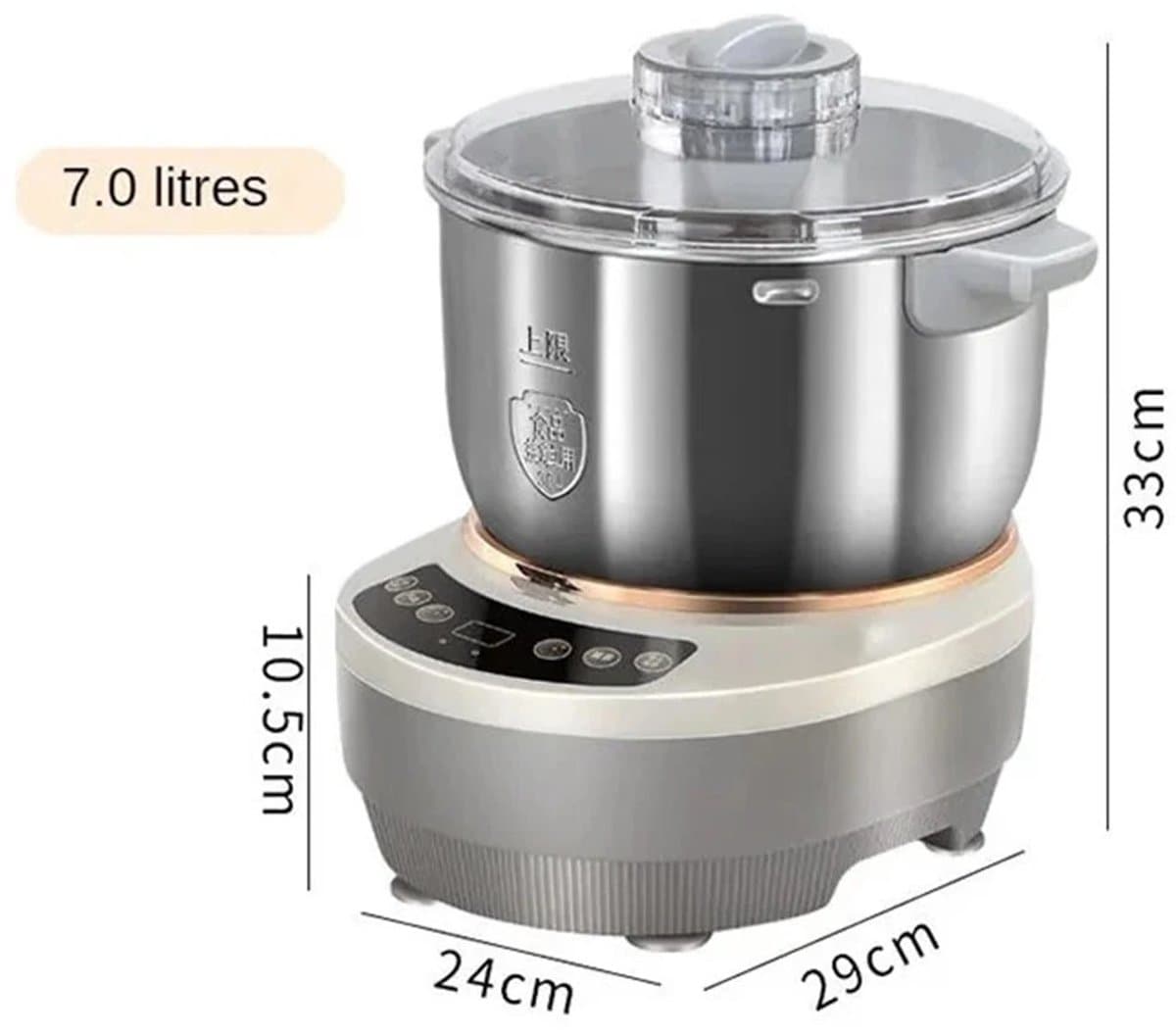 Brandistry - Deegkneedmachine - Keukenmachine - Deegmachine - Brood Bakken - Keukenmixer - 7 Liter - Roestvrij staal - 250W — afbeelding 1