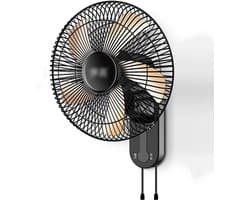 Wandventilator Afstandsbediening - Muurventilator Stille - Ruimte Koelen - Koperen Motor Kogellagers - 50W - Wit