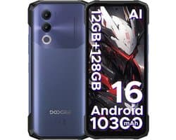 DOOGEE Blade 20X - Robuuste Telefoon - Smartphone - 12 GB RAM+128 ROM(2TB/TF) - 10300mAh/18W - UNISOC T7250 - Android 16 - 6,6-inch HD+ 90Hz - 16MP Camera - IP68 - Vingerafdruk - Triple card slot - Face ID - NFC - GPS - OTG -Paars