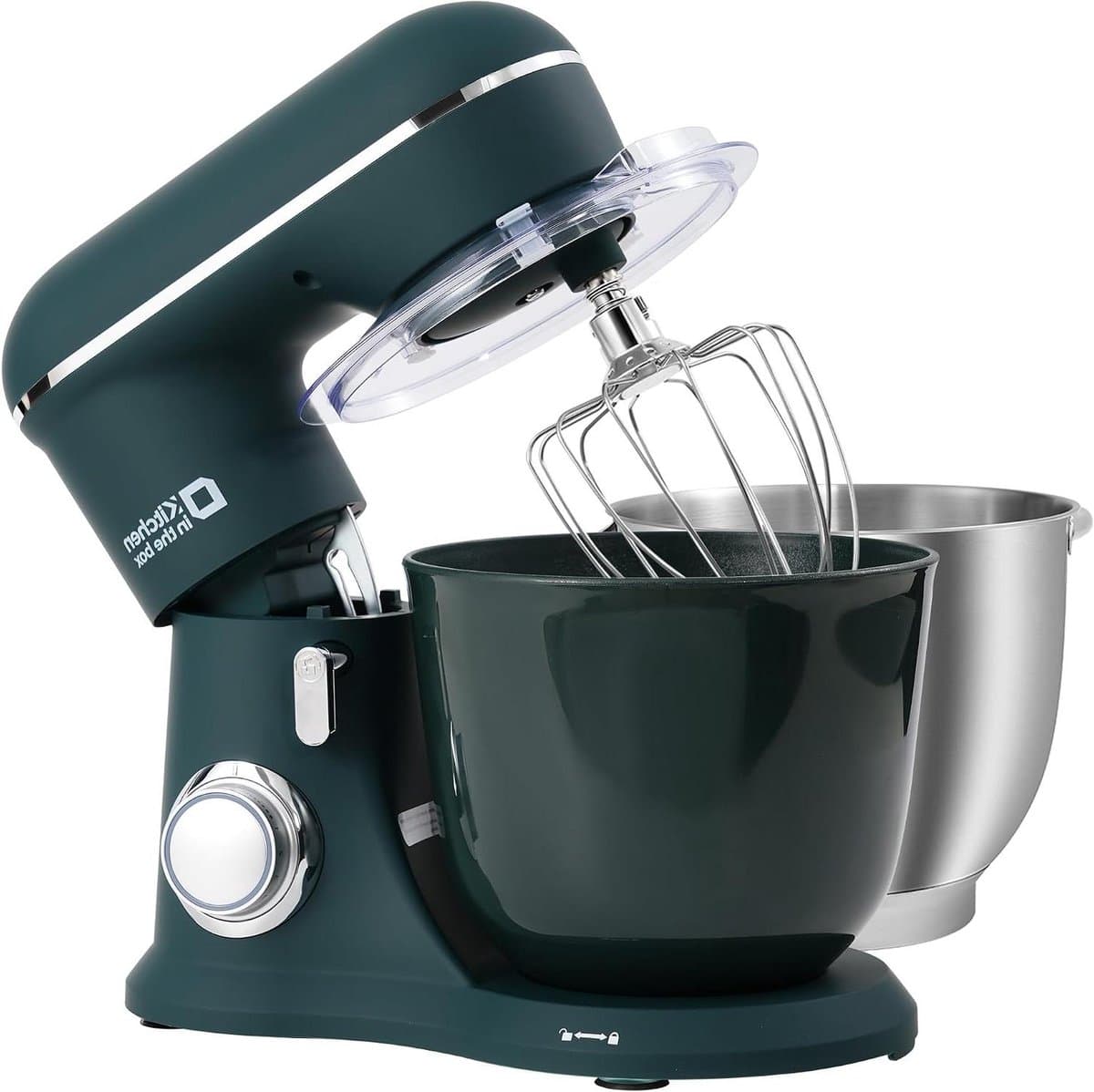Keukenmachine - Standmixer - Bakken en koken - Dubbele mengkommen - 4.5L 5L - Donkergroen — afbeelding 1