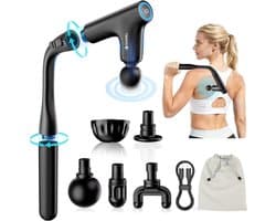 Spier Massager - Herstel Gun - Spierherstel Ontspanning - Verstelbare Handgreep - 39.5 cm - Zwart