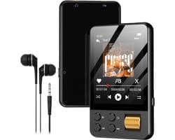 SNJY® MP3 Speler Bluetooth - MP4 Speler - Muziek Speler - 128GB - Zwart