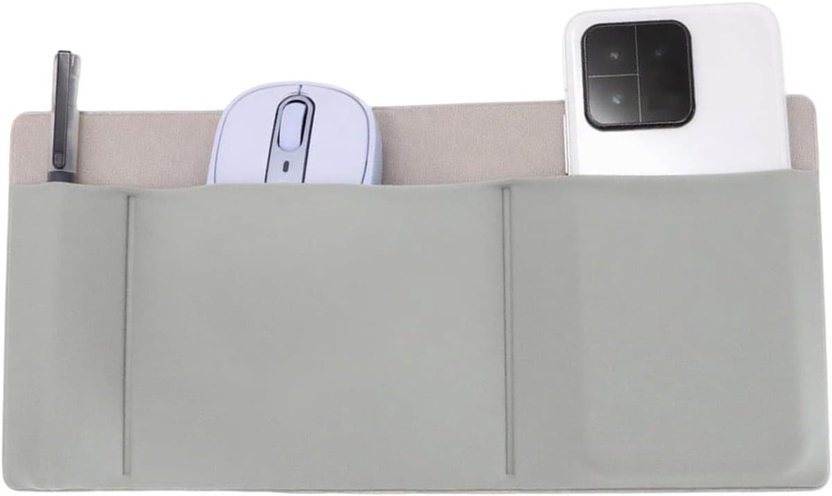 Externe harde schijf houder - Opbergtas accessoires - Mobiel werken - Zelfklevende organizer - 27 x 13 cm - Zwart — afbeelding 1