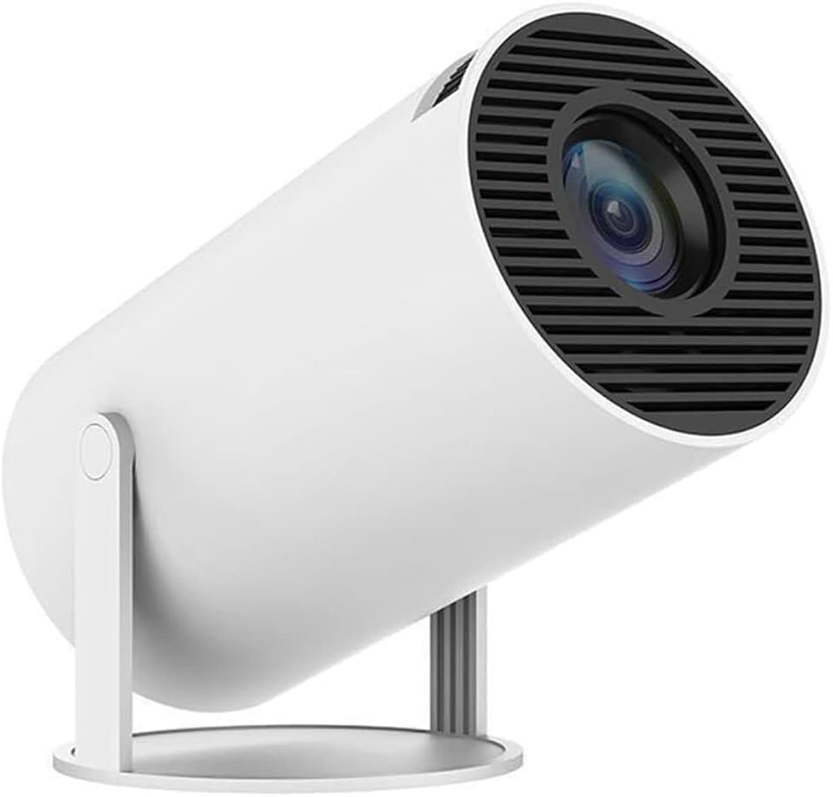 Miniprojector 4K 720P-ondersteuning, draagbare projector, slimme projector Automatische horizontale correctie, 180 ° draaibare buitenfilmprojector Compatibel met mobiele telefoons (wit) — afbeelding 1