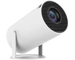 Miniprojector 4K 720P-ondersteuning, draagbare projector, slimme projector Automatische horizontale correctie, 180 ° draaibare buitenfilmprojector Compatibel met mobiele telefoons (wit)
