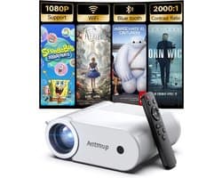 Mini Projector - Draagbaar - 4K Ondersteuning - Bluetooth en Wi-Fi - Voor Thuis en Buiten