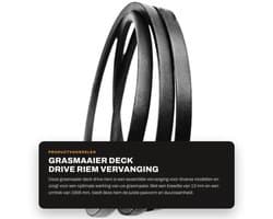 Grasmaaier Riem Vervanging - Onderdeelnummer 135061504/0 - Breedte 13 mm - Omtrek 1956 mm - Geschikt voor Mountfield 1538M-SD/T38M-SD - Zwart - Maaier Riem
