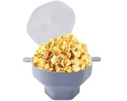 Popcornkom Siliconen - BPA-vrij - Magnetronoven Geschikt - Handvat - Eenvoudig Op te Bergen - Vaatwasserbestendig - Popcornschaal
