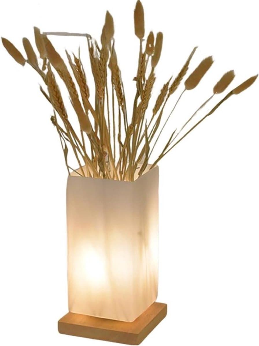 Dimbare tafellamp met melkglazen kap en USB-aansluiting, ideaal voor sfeervolle verlichting in slaapkamer, woonkamer of kantoorruimte — afbeelding 1