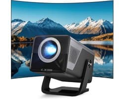 SnelShoppen - X7 Projector Native 1080P/2000 ANSI/AI Kalibratie - Android 14, Ondersteunt 8K, Dolby Audio, Geschikt voor Netflix/YouTube, Auto Focus/K