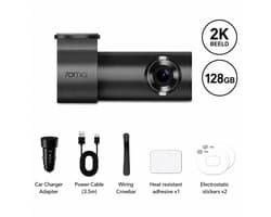 ByRoos Gadget - Dashcam - Auto Videorecorder - 128GB - 2K - HK UP03 - 24 Uur Parkeerbewaking - Groothoeklens - Nachtzicht - Incl. App - Zwart