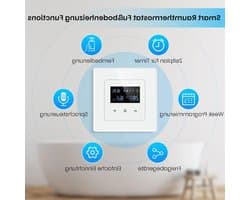 Slimme Thermostaat - Vloerverwarming Bediening - Energie Besparen - App & Spraakbesturing - 55 mm Standaard - Wit