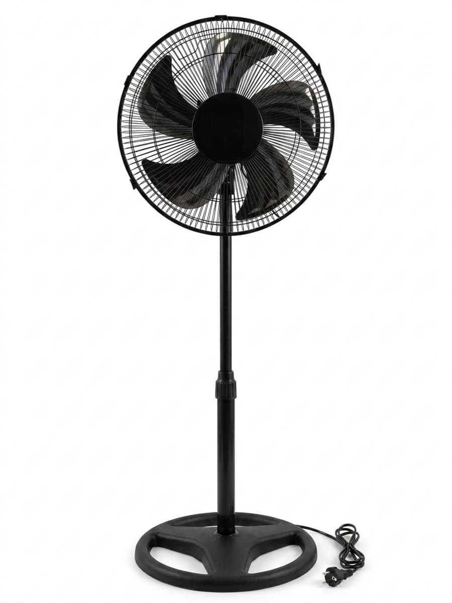 Summer Enjoy Statiefventilator - Staande Ventilator - Ø 40 cm - 3 Snelheden - In Hoogte Verstelbaar & Zwenkbaar - 45W - Zwart — afbeelding 1