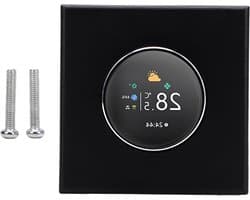 Slimme Knopthermostaat - Intelligente Thermostaat Smart Screen - Temperatuur Regelen - Nauwkeurige Temperatuurregeling - 86 x 86 mm - Wit