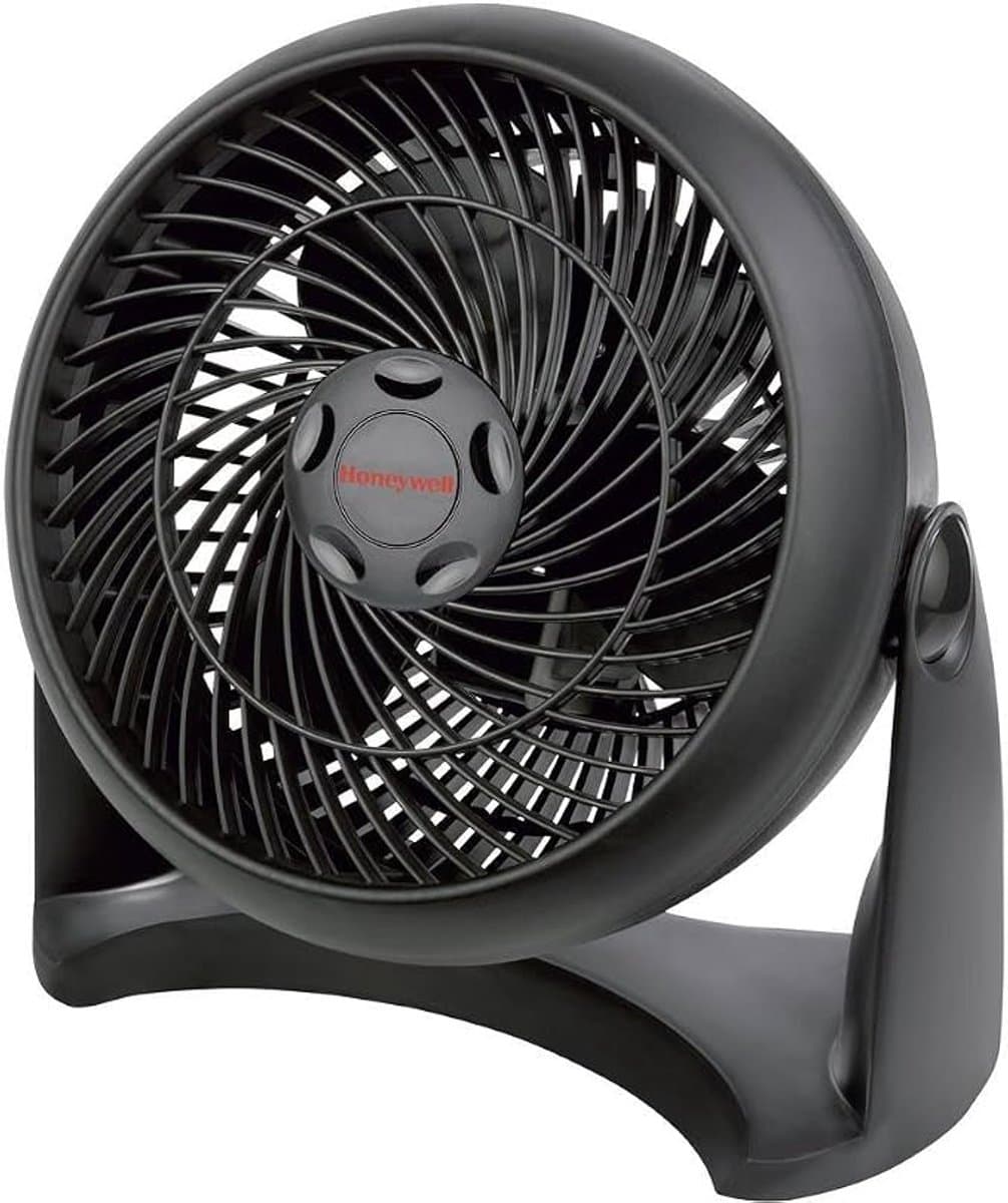 Tafelventilator Stil 3 Snelheden Krachtige Luchtcirculatie 90° Kantelbaar Wand- en Tafelmontage Zwart — afbeelding 1