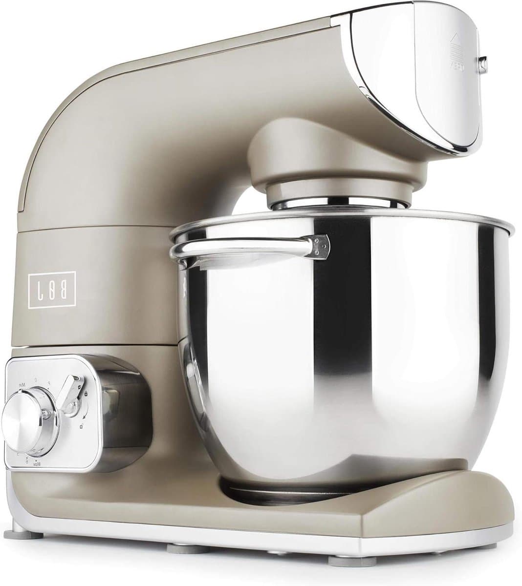 Keukenmachine - Mixer Deegmaker - Bakken en Koken - Volledig Metalen Motor - 5.5L Kom - Zilver — afbeelding 1