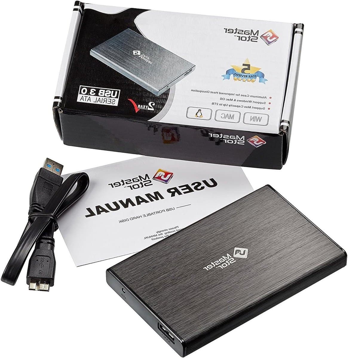 Externe Harde Schijf - Draagbare Opslag - Bestanden Opslaan - Supersnelle USB 3.0 - 1TB Capaciteit - Zwart — afbeelding 1